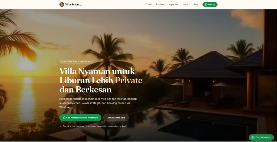 Villa Bliss Booking